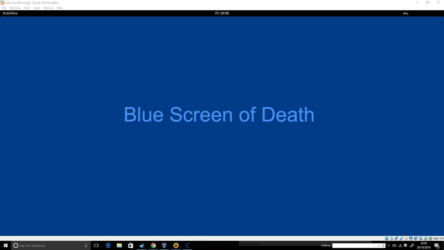 What blue screen of death in Linux?