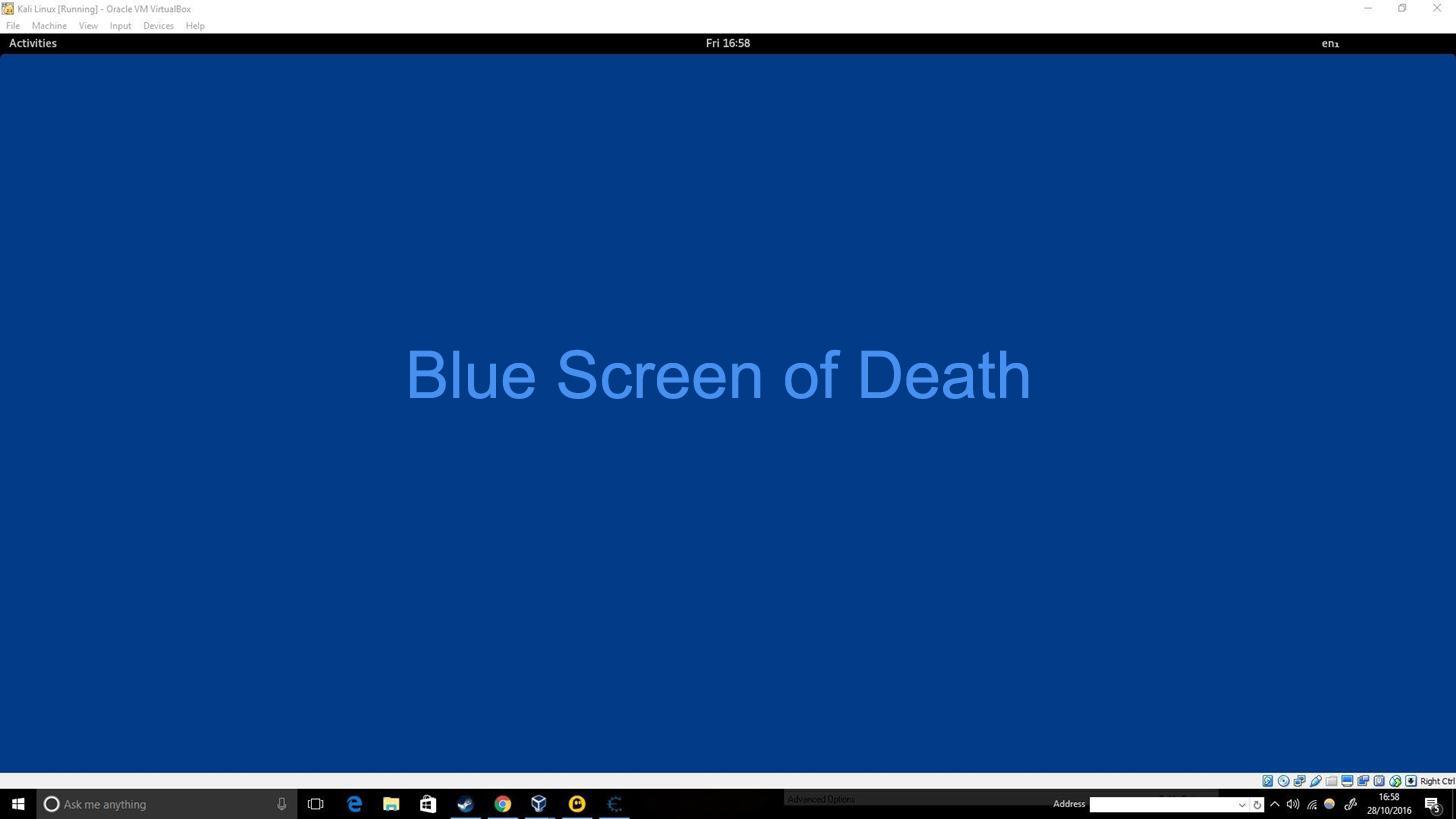 What is blue screen of death in Linux?